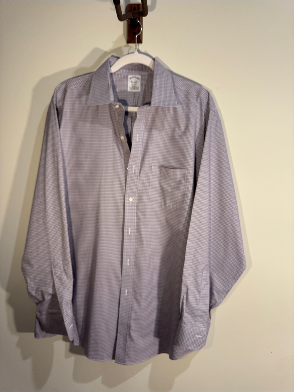 Brooks Brothers Blue Micro-Check Men's Dress Shirt